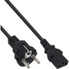 InLine 16651N Power Cable, Earthing Contact Straight to IEC Plug