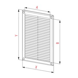 Air Vent Grille Cover 200 x 300mm (8 x 12inch) Brown Ventilation Cover ABS Plastic