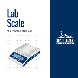 Seattle Alki Scientific Lab Scale | USA Company | Digital Lab Balance with Professional Load Cell and Thorough Calibration - Scientific Scale (15 kg x 0.1 g with Calibration Certificate)