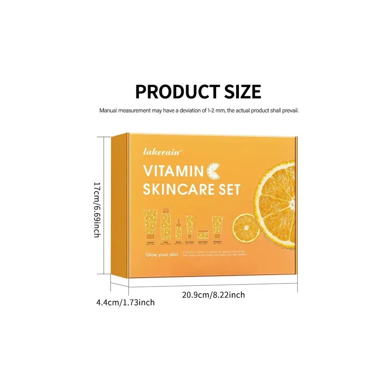 Set De Cuidado Facial Con Vitamina C, Rutina Completa