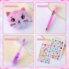 Sicbanna Cat Diary with Lock and Key, Gift for 6