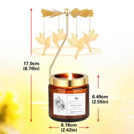 Unique Birthday Gifts for Women,Valentines Day Candles Gifts for Women,Rotatable Scented Candle Gift for Anniversary,Mothers Day Gifts from Daughter Son Sister (Hummingbird)