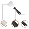 Naisfei 2 Pcs Griddle Scraper, Stainless Steel Triangular Spatula, Food