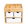 Ninebendstreams Small Bamboo Makeup Organizer（5.7" D x 8" W x