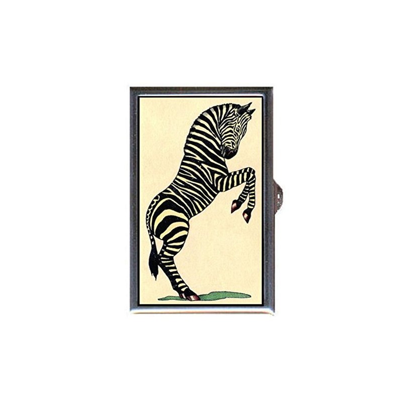 Zebra Antique Color Illustration Decorative Pill Box