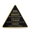 Triangle Glimmer Amber Dream Sobriety Coin | Celebrating Recovery and
