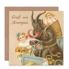 CARD GREETING KRAMPUS ALPINE ANTI SANTA FUNNY CS1586