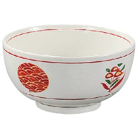 Yamasita Craft 11394510 Red Wave Pattern Okonomi-don, Large, 6.3 x 6.3 x 3.3 inches (16 x 16 x 8.3 cm)