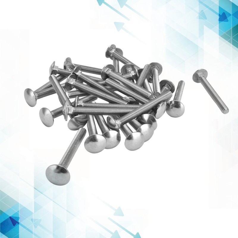 30Pcs M8x1.25 Screw Bolt A2 Stainless Steel Cup Square Coarse