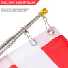 Qiuboluny Telescopic Hand Flag Pads with Clips Portable Flag Pole