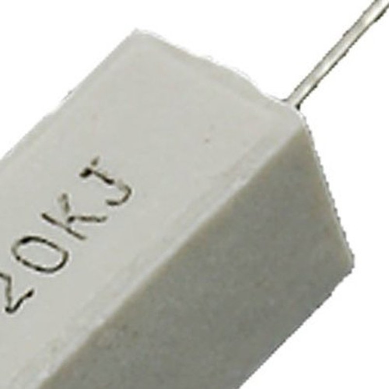 YXQ 20K Ohm 5% 5W Watt Fixed Cement Power Resistors,10Pcs