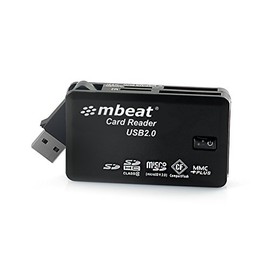 mbeat USB 2.0 Hub All in One High Speed Card Reader 180-Swivel Pocket-Size Style Support Up to 32 GB