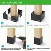 Wanhork 304 Stainless Steel Adjustable Post Protector (Range 3.3-6in), Protect