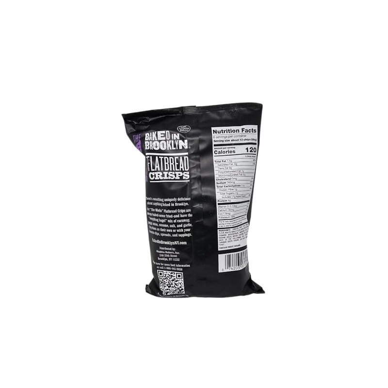 Baked In Brooklyn Flatbread Crisps,The Works, 6 Ounce