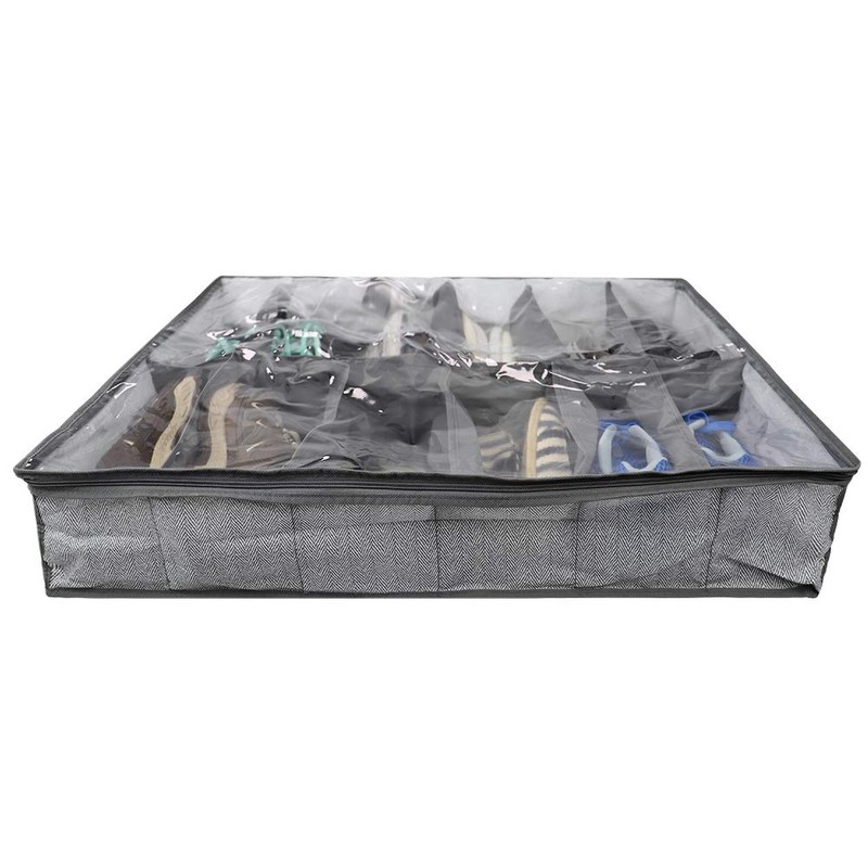 Home Basics Herringbone Closet Storage (1, Under The Bed Shoe