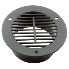 Kaper II L12-0018 Black Fits 3" hole Trailer Vent Cover,1 Pack