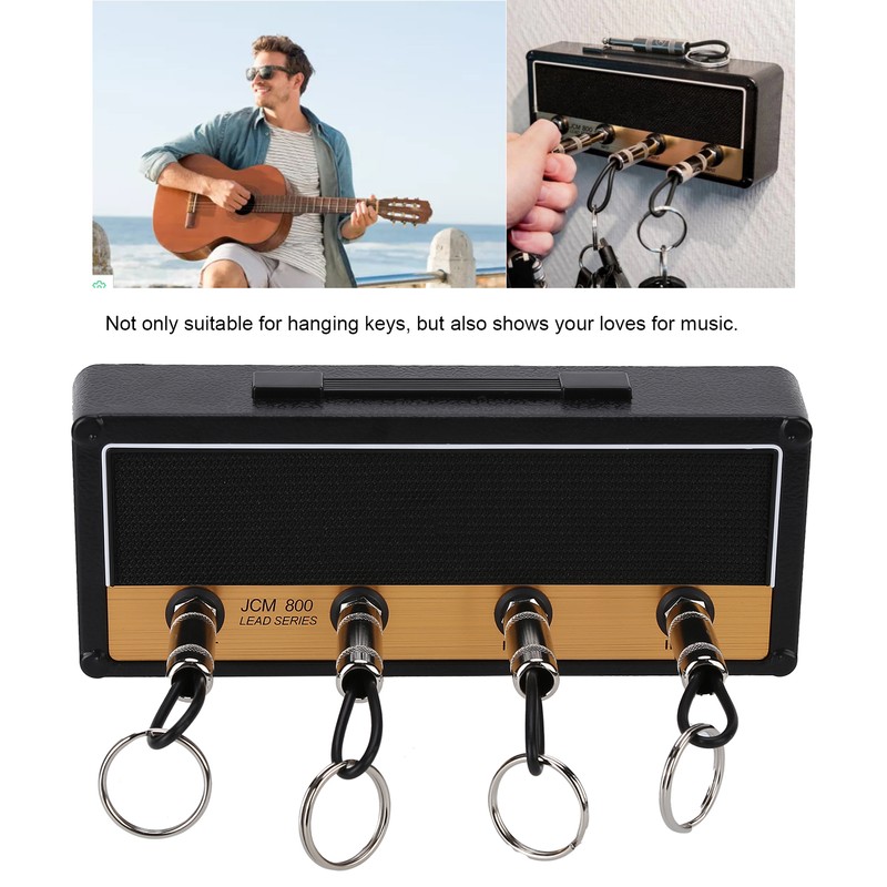 Wall Mounted Guitar Key Holder Hanger Rack Hanging Keychain Holder