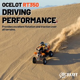 Ocelot RT350 26x9x12 UTV Tires All-Terrain Tire 6-Ply Bias Construction Non-Directional Aggressive Tread Pattern For Durability, Grip, and Traction Off-Roading, ATV Tires 26x9x12