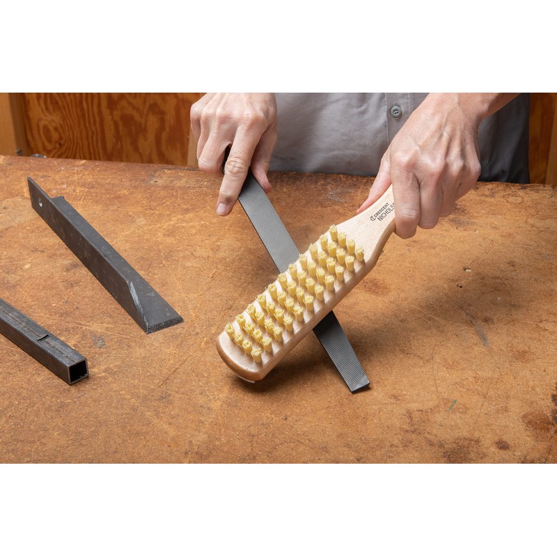 Nicholson 10" File Card and Brush - 21467
