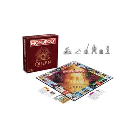 Winning Moves Queen Monopoly Board Game, Advance to Wembley, Hyde Park, The Forum Los Angeles, Take your chances with A Kind of Magic and In the Lap of the Gods cards, gift for players aged 8 plus