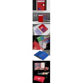 JIN solo Album [Happy] Photobook 3 SET (Journey+Imagine+Navigate Version) + [Extra Photocards]