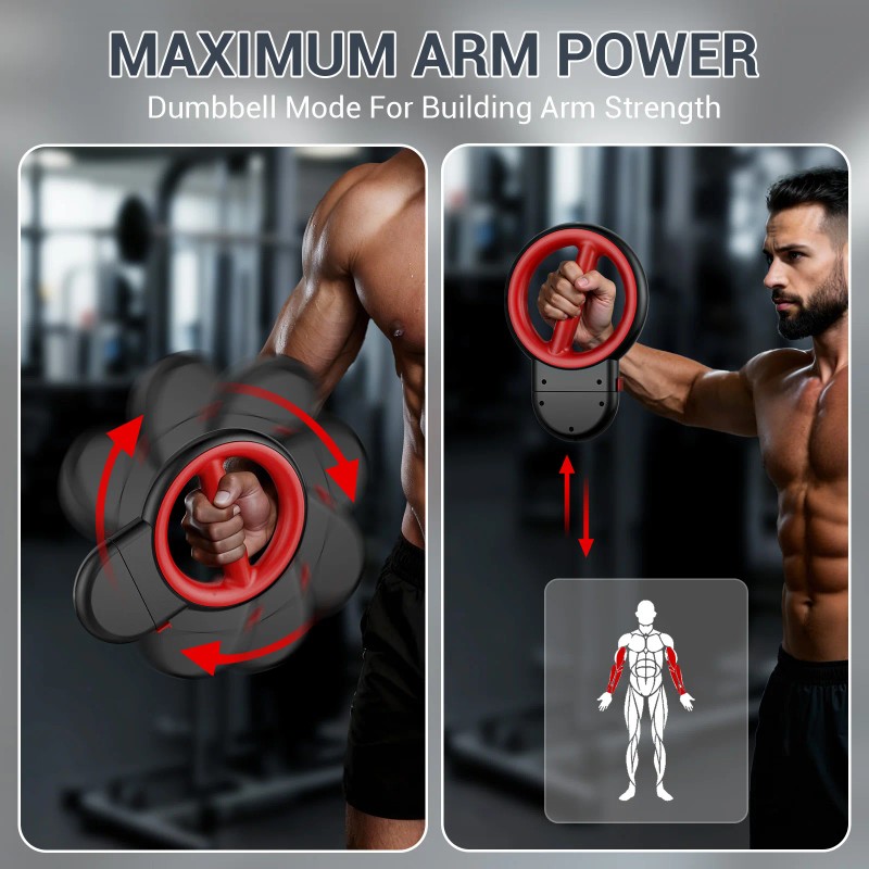 50 Lbs Max Resistance Chest Expander with Detachable BandsColour: Black
