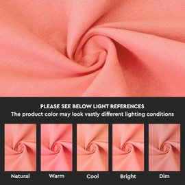 Encasa XO Cotton Throw Pillow Covers Set of 2 I 24x24 in (60x60 cm) - Coral I No Insert I Plain Square Pillowcases I Machine Washable | Indoor Use Only