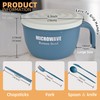 2 Sets Microwave Ramen Cooker Bowl 45 oz Instant Noodle