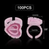 Anillos De Pegamento Para Extensin De Pestaas,100 Anillos Rosa