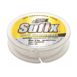 Sufix 100% Fluorocarbon Invisiline Leader 10# Clear 33yd