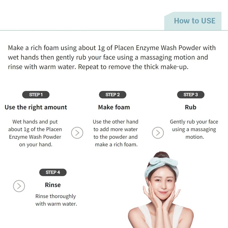 Rene Cell Placen Enzyme Sub Acid Wash Powder, 2.8 oz