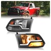 KUAFU Pair Headlight Compatible with 2009-2018 Dodge Ram 1500 2500