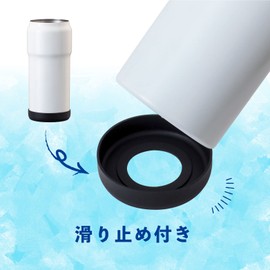 Atlas ABIH-WH Bottle-In Holder, 16.9 fl oz (500 ml) Round Plastic Bottles, White, Stainless Steel, Vacuum Insulated,