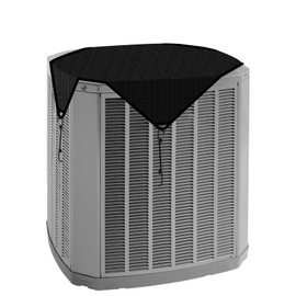 AwnPro 28"x28" Winter Outdoor Air Conditioner Cover Waterproof AC Unit Top Cover for Outside Unit with Bungee Cords, Leaf Snow Guard Air Conditioner Cover