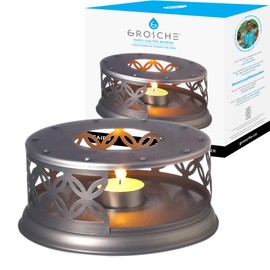 GROSCHE Cairo Premium Teapot Warmer - Tea Pot Warmer with Candle - Tea Warmers for Teapot - Food Warmer - Pot Warmer (Bronze)