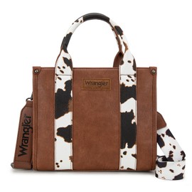 Wrangler Tote Bag Western Purse for Women Aztec Tote Handbag with Boho Shoulder WG205A-8120SCOW-BR