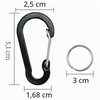 SZXMDKH Moschettoni 5cm Mini Clip Piccoli Portachiavi Hook di Primavera