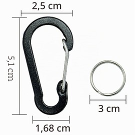 SZXMDKH Moschettoni 5cm Mini Clip Piccoli Portachiavi Hook di Primavera Biner per Chiavi Altri Articoli Ambulatori da casa Campeggio Escursioni
