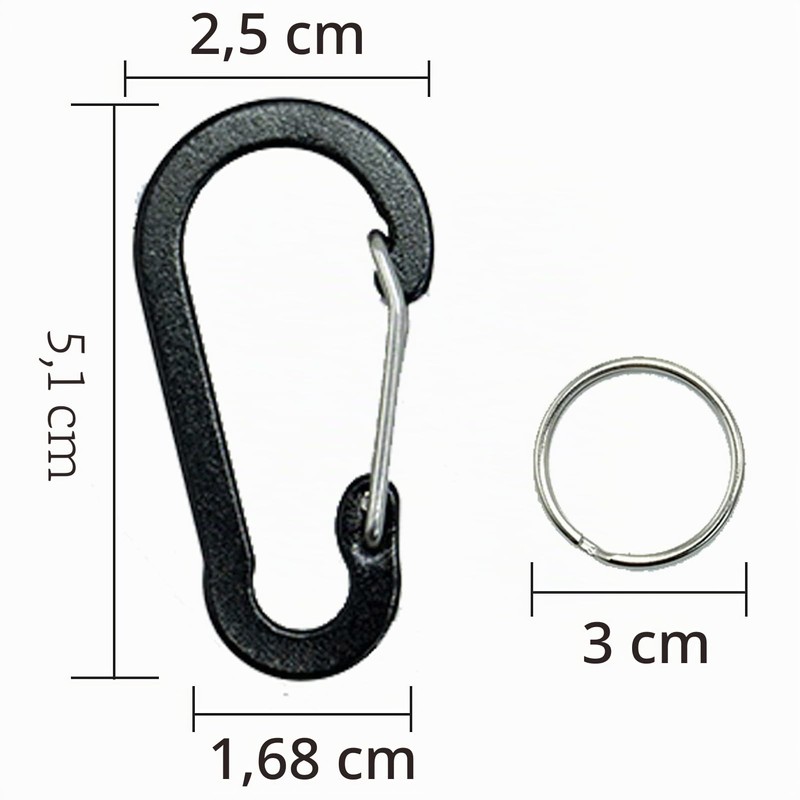 SZXMDKH Moschettoni 5cm Mini Clip Piccoli Portachiavi Hook di Primavera