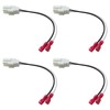 WELURE 4X Front Rear Door Speaker Wire Harness Connector Plug