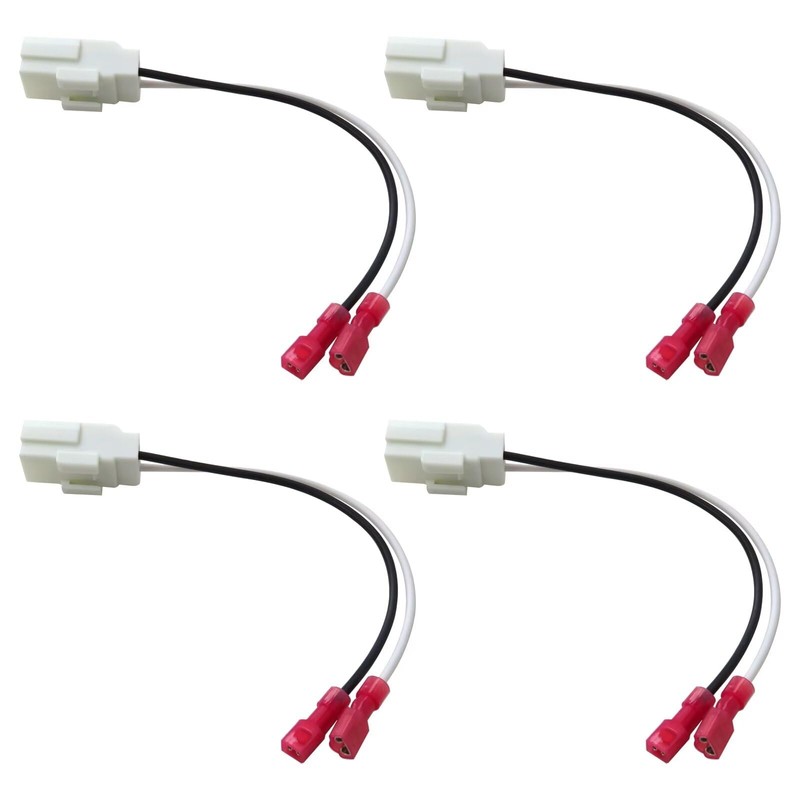 WELURE 4X Front Rear Door Speaker Wire Harness Connector Plug