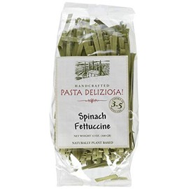 Pasta Deliziosa! Handcrafted Pasta, Spinach Fettuccine, 12 Ounce