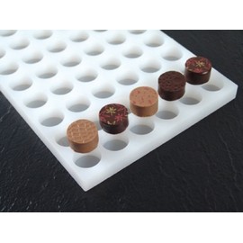 Chocoflex Silicone Mold for Ganache and Chocolate, 26mm Round, 14mm High, 54 Cavities