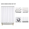 Barossa Design Clawfoot Tub Cotton Waffle Shower Curtain 180 x