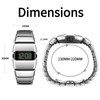 BENLYDESIGN Unique Metal Wristwatch, Cool Stainless Steel Men's Futuristic Digital