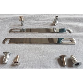 Taylors Beds Silver Divan Bed Link Bars With Screws And Inserts (1 Pair)