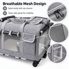 Rolling Pet Carrier with Wheels for Cats & Dogs, Foldable