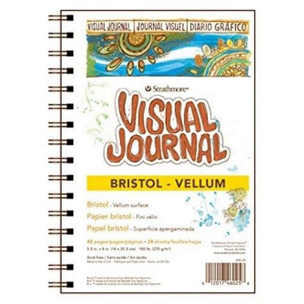 Strathmore Paper Strathmore Visual Journal Bristol Vellum 9 x 12-inch, 24 Sheets, Paper, 9x12