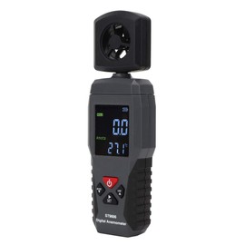 Digital Anemometer，ST9606 Wind Portable Hand-held Anemometer Wind Speed Meter LCD Digital Wind Speed Temperature Measure Anemometer