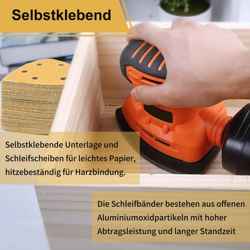 Shineboc Triangle Sandpaper Durable Underlay │ 50 Sheets │ 6